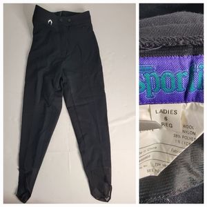 Vintage Sportina Snow Ski Pants 6 Wool Softshell Stirrup High Rise Super Flex